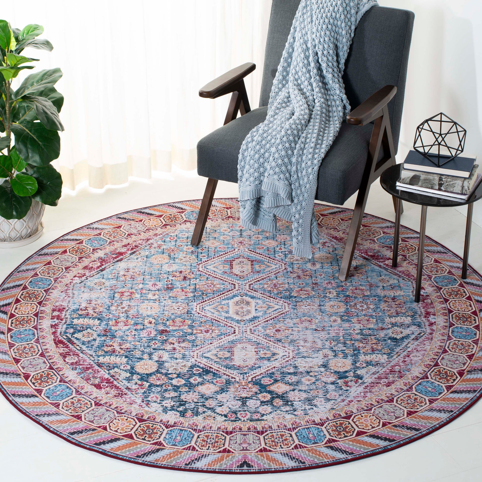 Safavieh Tucson Tsn164M Blue/Red Area Rug