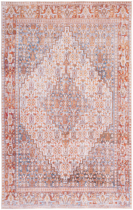 Safavieh Machine Washable Tucson Tsn166B Beige/Rust Rug.