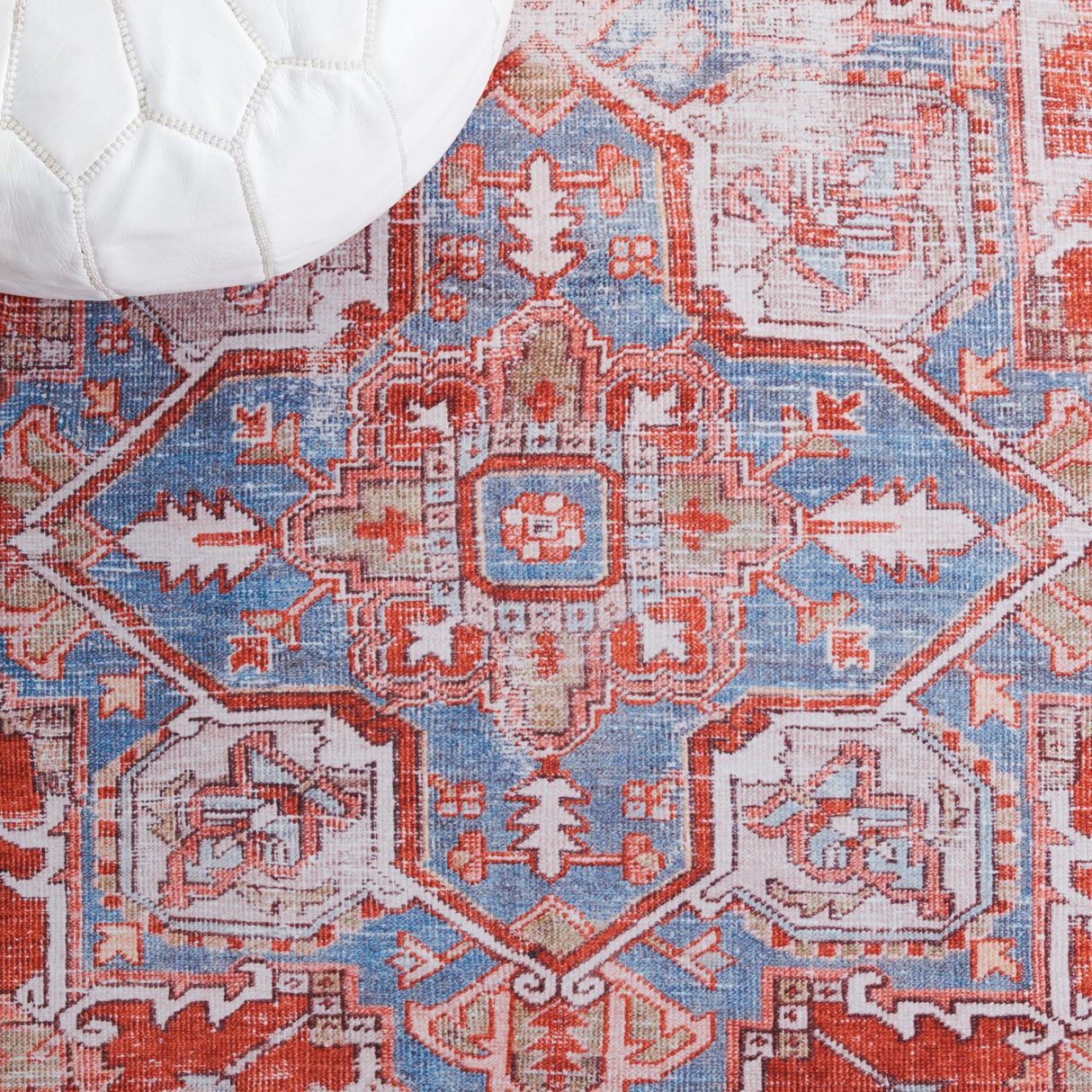 Safavieh Machine Washable Tucson Tsn167P Rust/Blue Rug.