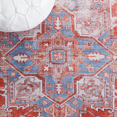 Safavieh Machine Washable Tucson Tsn167P Rust/Blue Rug.