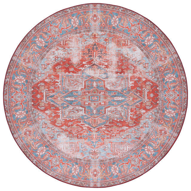 Safavieh Machine Washable Tucson Tsn167P Rust/Blue Rug.