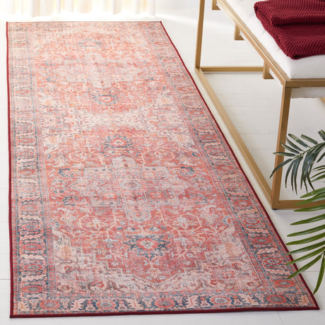 Safavieh Machine Washable Tucson Tsn168P Rust/Navy Rug.
