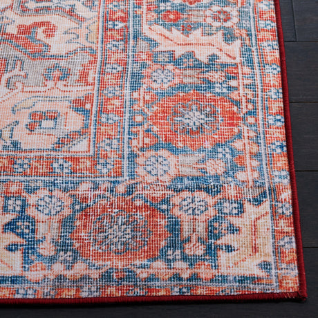 Safavieh Machine Washable Tucson Tsn168P Rust/Navy Rug.