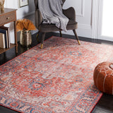 Safavieh Machine Washable Tucson Tsn168P Rust/Navy Rug.