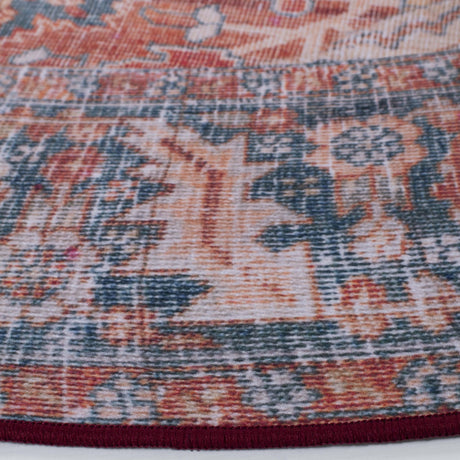 Safavieh Machine Washable Tucson Tsn168P Rust/Navy Rug.