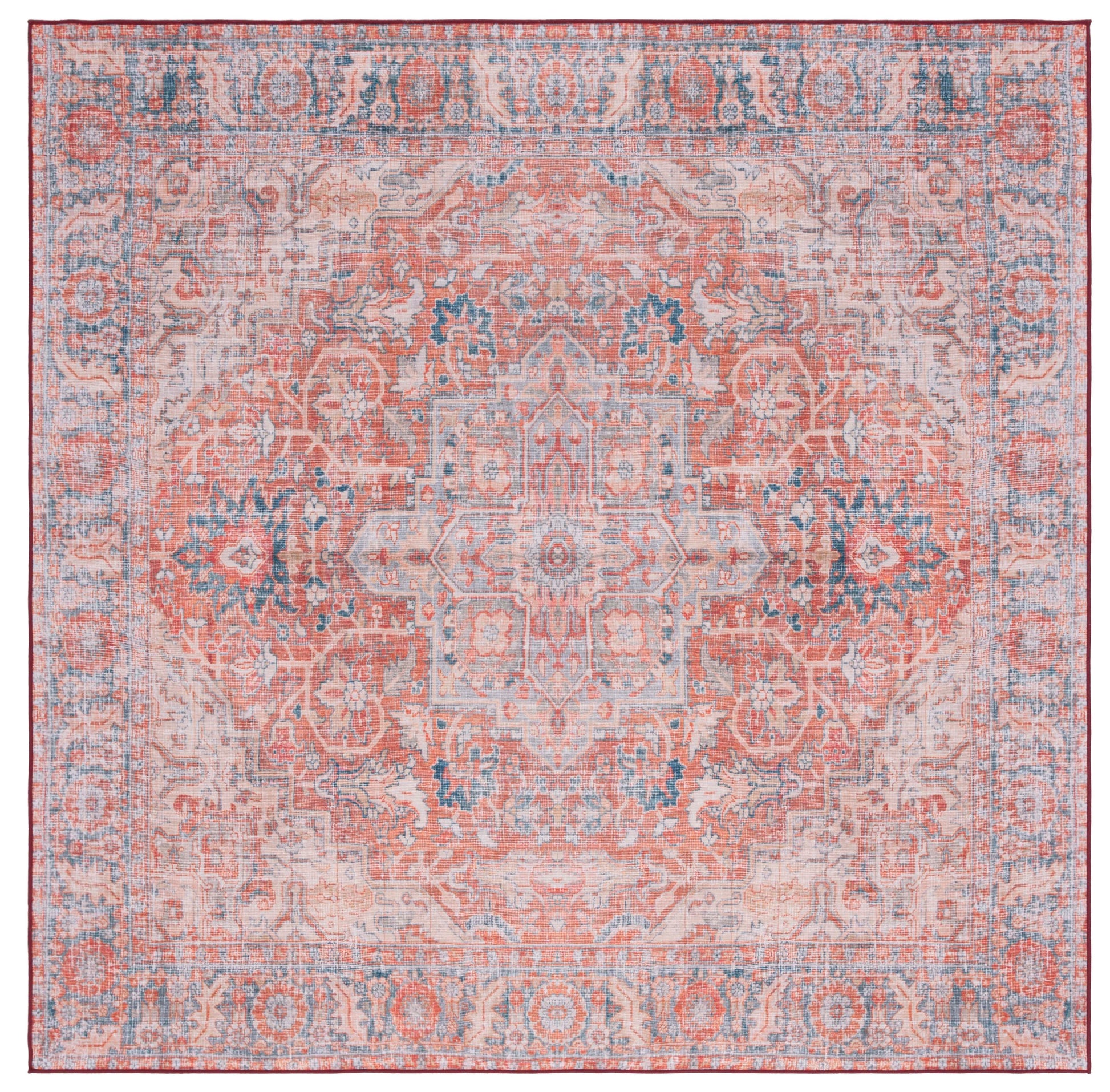 Safavieh Tucson Tsn168P Rust/Navy Area Rug