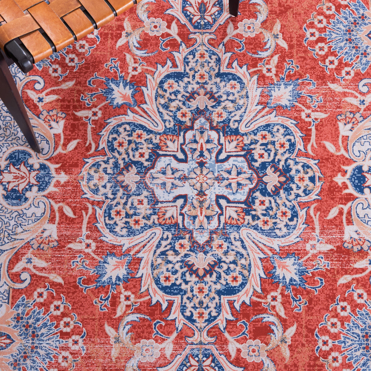 Safavieh Machine Washable Tucson Tsn171P Rust/Blue Rug.