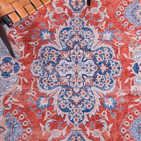 Safavieh Machine Washable Tucson Tsn171P Rust/Blue Rug.