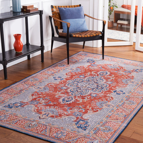 Safavieh Machine Washable Tucson Tsn171P Rust/Blue Rug.