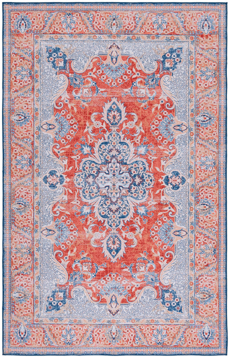 Safavieh Machine Washable Tucson Tsn171P Rust/Blue Rug.