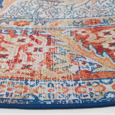 Safavieh Machine Washable Tucson Tsn171P Rust/Blue Rug.