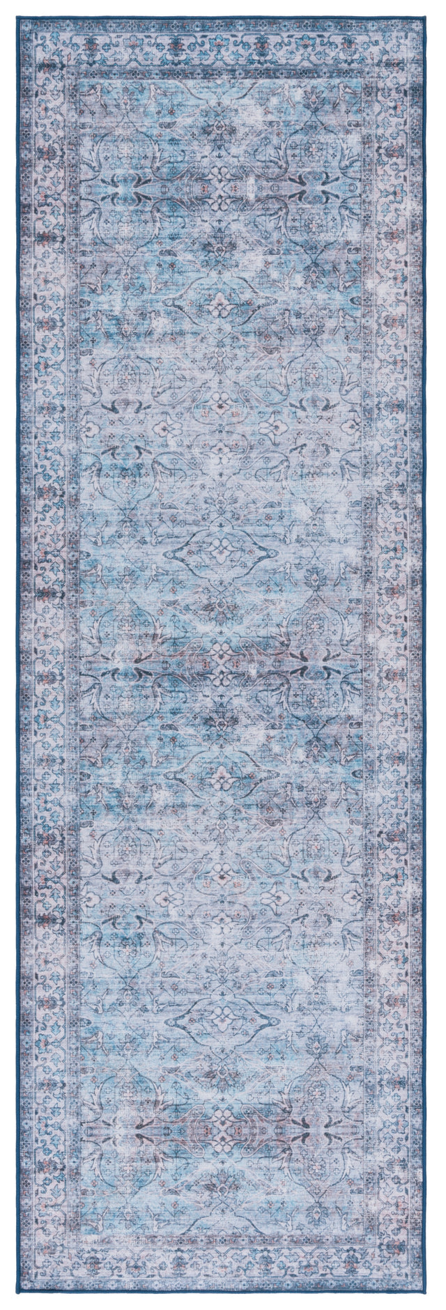 Safavieh Machine Washable Tucson Tsn173J Aqua/Pink Rug.