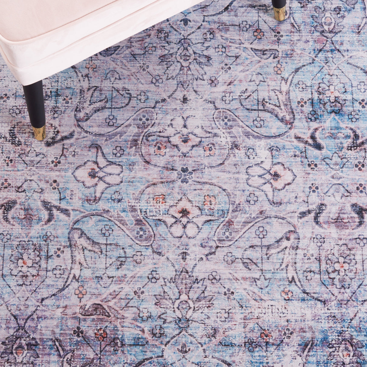 Safavieh Machine Washable Tucson Tsn173J Aqua/Pink Rug.