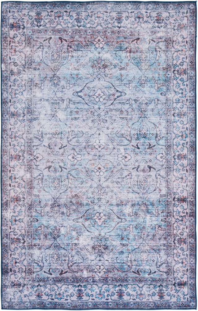 Safavieh Machine Washable Tucson Tsn173J Aqua/Pink Rug.