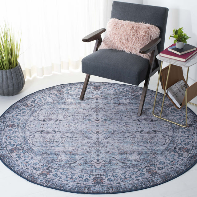 Safavieh Machine Washable Tucson Tsn173J Aqua/Pink Rug.