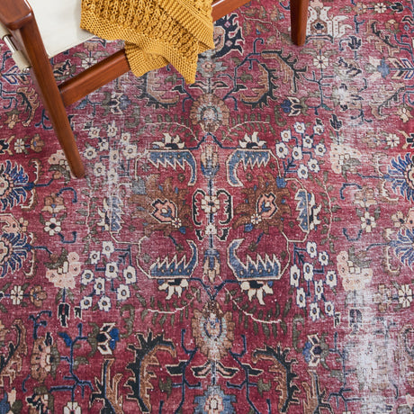 Safavieh Machine Washable Tucson Tsn174Q Red/Beige Rug.