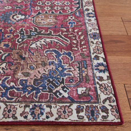 Safavieh Machine Washable Tucson Tsn174Q Red/Beige Rug.