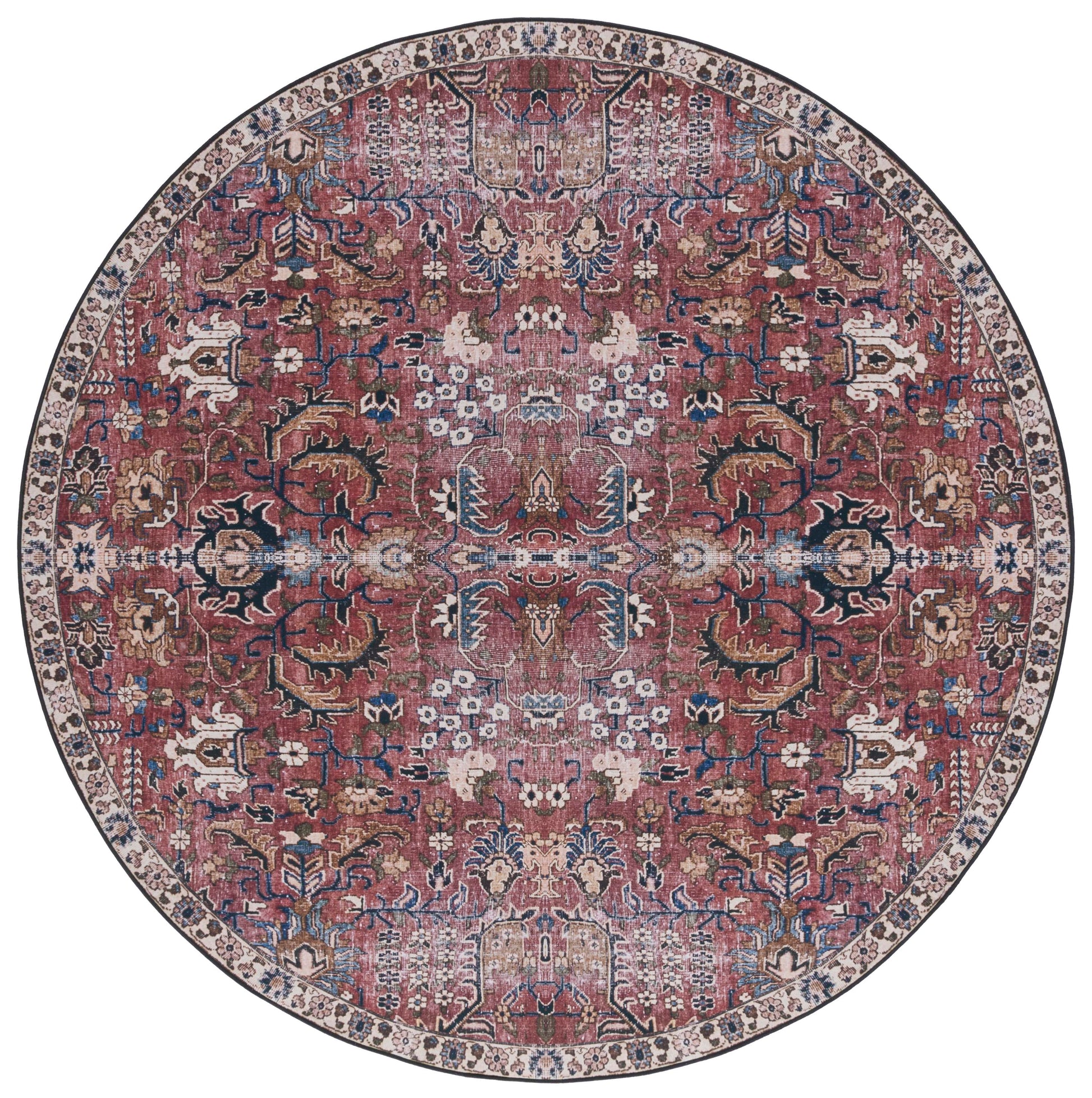 Safavieh Tucson Tsn174Q Red/Beige Area Rug