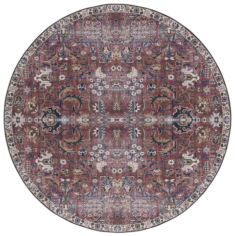 Safavieh Machine Washable Tucson Tsn174Q Red/Beige Rug.