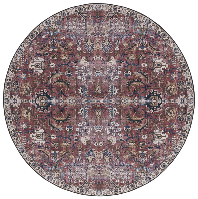 Safavieh Machine Washable Tucson Tsn174Q Red/Beige Rug.