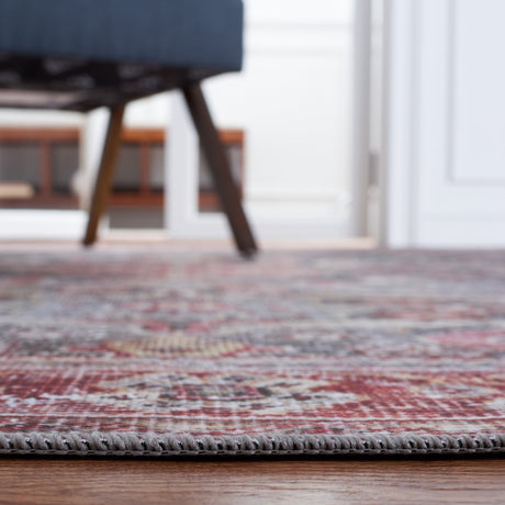 Safavieh Machine Washable Tucson Tsn175Y Dark Green/Rust Rug.