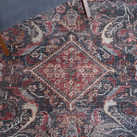 Safavieh Machine Washable Tucson Tsn175Y Dark Green/Rust Rug.