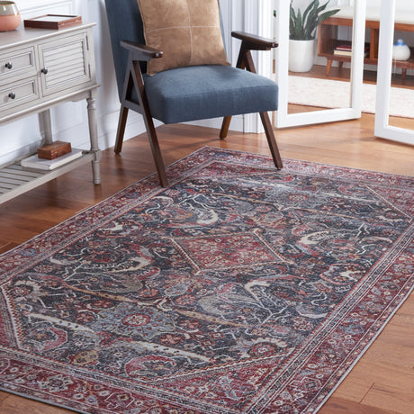Safavieh Machine Washable Tucson Tsn175Y Dark Green/Rust Rug.