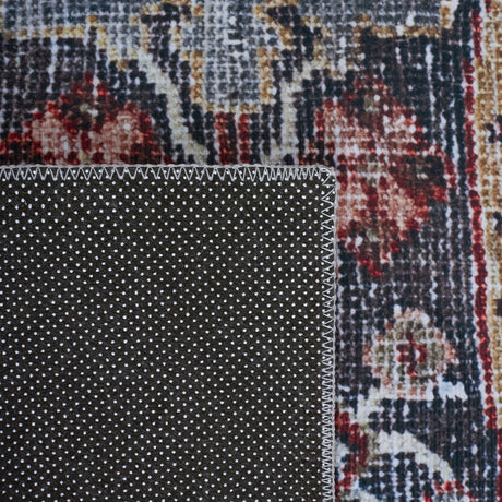 Safavieh Machine Washable Tucson Tsn175Y Dark Green/Rust Rug.