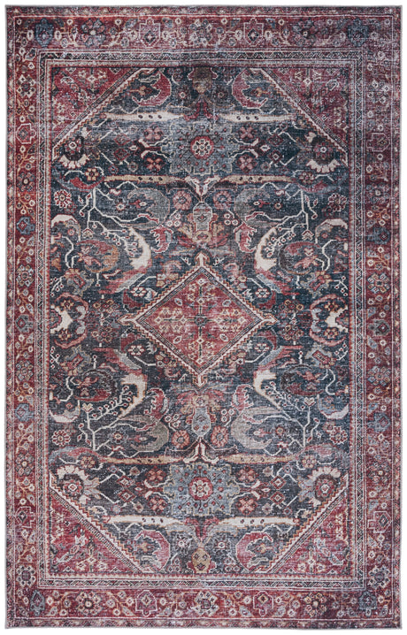 Safavieh Machine Washable Tucson Tsn175Y Dark Green/Rust Rug.
