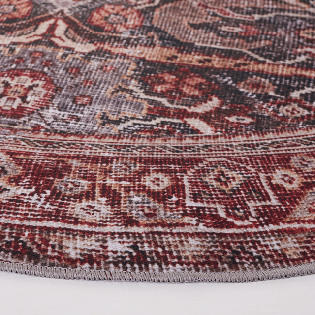 Safavieh Machine Washable Tucson Tsn175Y Dark Green/Rust Rug.