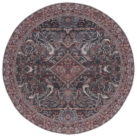 Safavieh Machine Washable Tucson Tsn175Y Dark Green/Rust Rug.