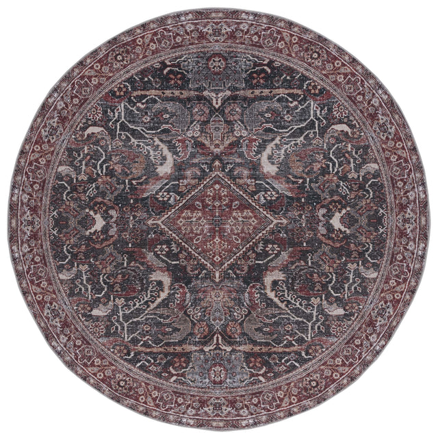 Safavieh Machine Washable Tucson Tsn175Y Dark Green/Rust Rug.
