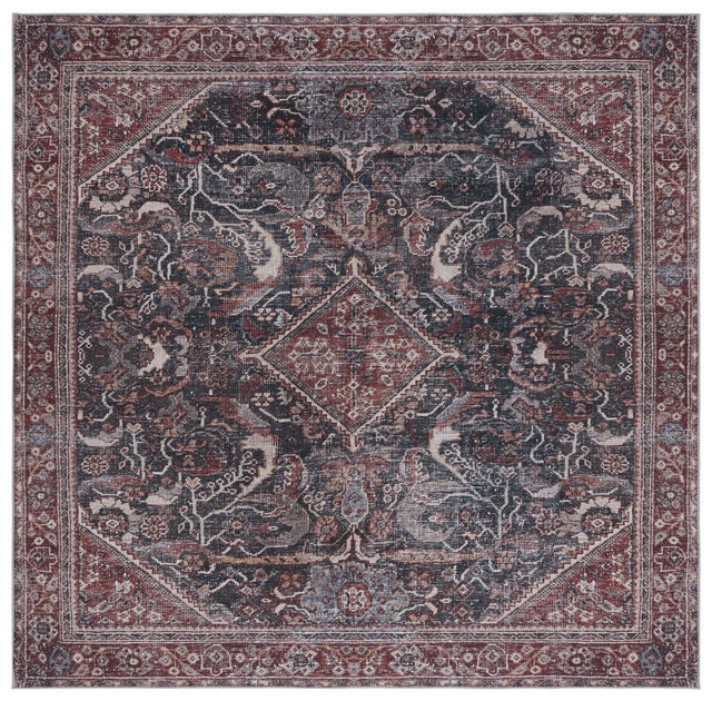 Safavieh Machine Washable Tucson Tsn175Y Dark Green/Rust Rug.