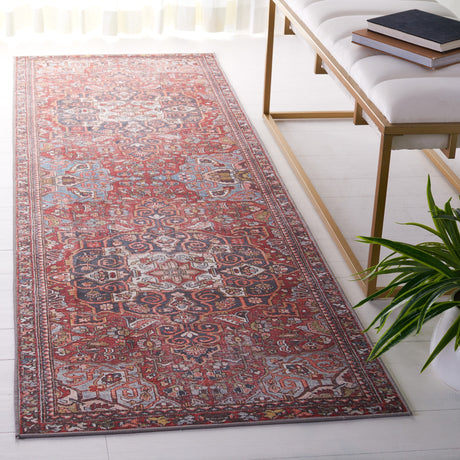 Safavieh Machine Washable Tucson Tsn176Q Red/Navy Rug.