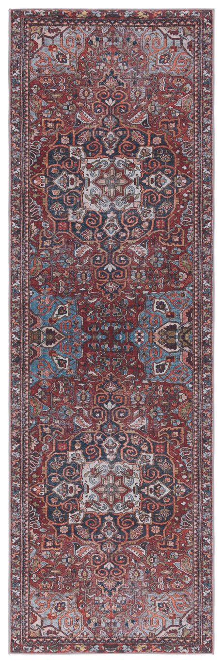 Safavieh Machine Washable Tucson Tsn176Q Red/Navy Rug.