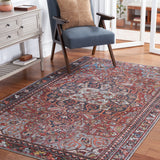 Safavieh Machine Washable Tucson Tsn176Q Red/Navy Rug.