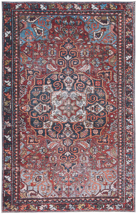 Safavieh Machine Washable Tucson Tsn176Q Red/Navy Rug.