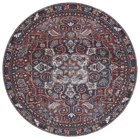 Safavieh Machine Washable Tucson Tsn176Q Red/Navy Rug.