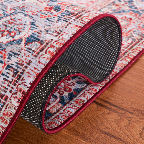 Safavieh Machine Washable Tucson Tsn177P Rust/Navy Rug.