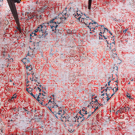 Safavieh Machine Washable Tucson Tsn177P Rust/Navy Rug.