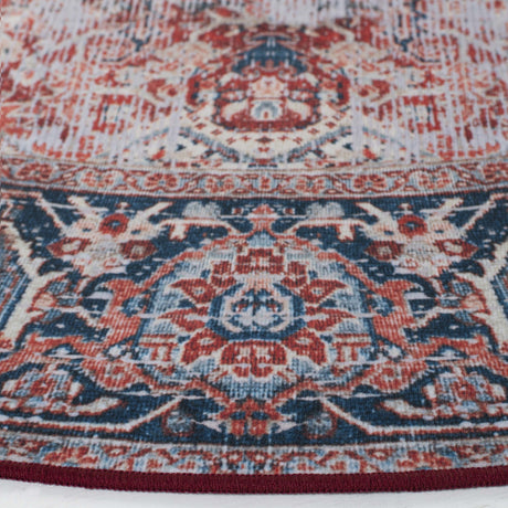 Safavieh Machine Washable Tucson Tsn177P Rust/Navy Rug.