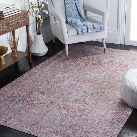 Safavieh Machine Washable Tucson Tsn180F Grey/Rust Rug.