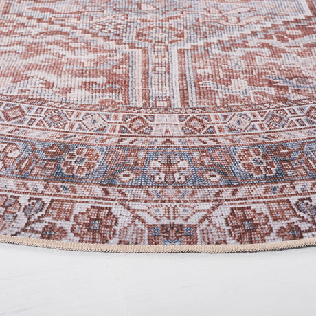 Safavieh Machine Washable Tucson Tsn180F Grey/Rust Rug.