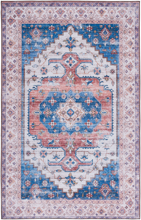Safavieh Machine Washable Tucson Tsn181B Beige/Blue Rug.