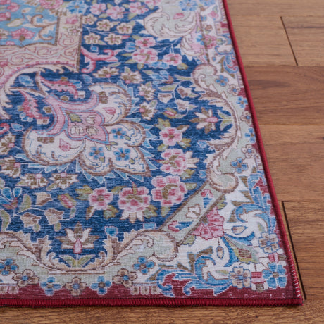 Safavieh Machine Washable Tucson Tsn182Q Red/Navy Rug.
