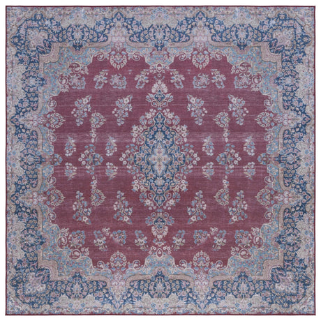 Safavieh Machine Washable Tucson Tsn182Q Red/Navy Rug.