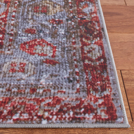 Safavieh Machine Washable Tucson Tsn183M Blue/Rust Rug.