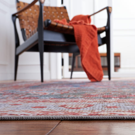 Safavieh Machine Washable Tucson Tsn183M Blue/Rust Rug.