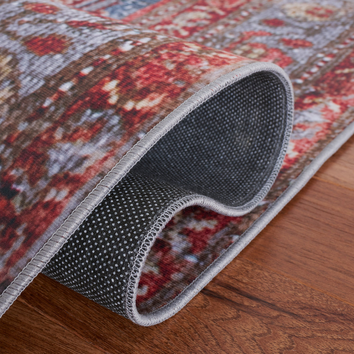 Safavieh Machine Washable Tucson Tsn183M Blue/Rust Rug.