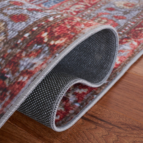 Safavieh Machine Washable Tucson Tsn183M Blue/Rust Rug.